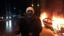 فيديو أردني يحرق سيارته بجانب الطريق لهذا السبب
