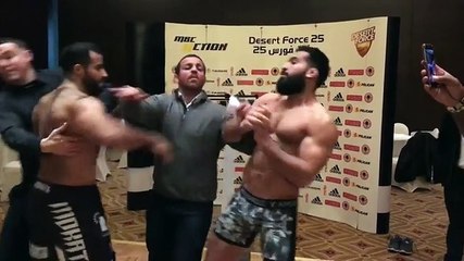 شجار عنيف بين ملاكمين مصري وسعودي قبيل مباراتهما