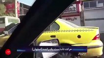 فيديو سائق تاكسي يعاقب زوجته بربطها على محرك السيارة أثناء قيادتها