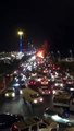 فيديو حريق ضخم على طريق مكة - جدة بعد انقلاب شاحنة بترولية