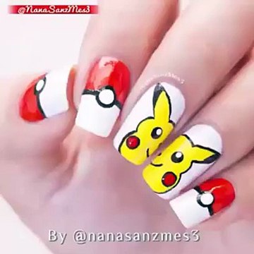 فيديو: زيّني بنفسك أظافرك برسمات شخصيات كرتونية كالبوكيمون!