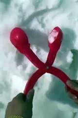 فيديو طريقة جديدة لتكون الفائز في قتال الثلج