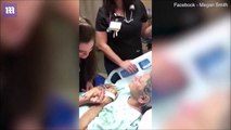 شاهد بالفيديو.. ممرضة تغني لعجوز مريضة بالسرطان أغنيتها المفضلة