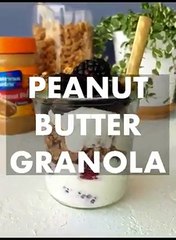 فيديو طريقة تحضير غرانولا زبدة الفول السوداني المقرمشة