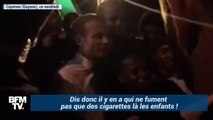 شباب يدخنون المخدرات أمام الرئيس الفرنسي: وهذا رد فعل إيمانويل ماكرون!