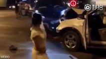فيديو سيدة ترقص بعد دهس رجل بسيارتها!