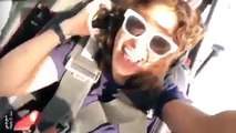 شجون الهاجري تقفز من طائرة