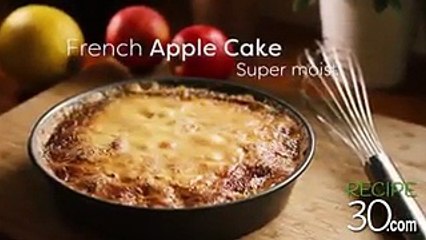 طريقة عمل كيكة التفاح الفرنسية