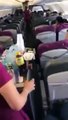 فيديو قائد طائرة يطلب يد مضيفة أثناء الرحلة .. رد فعلها رائع!