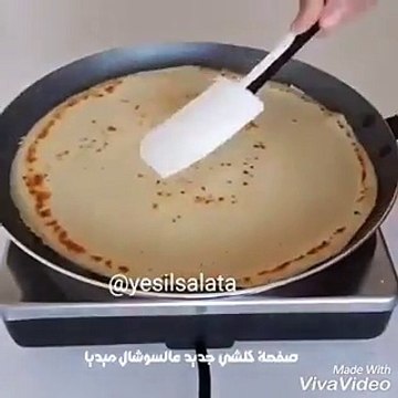 طريقة عمل طبقات الكريب المحشي بالجبنة بالفيديو