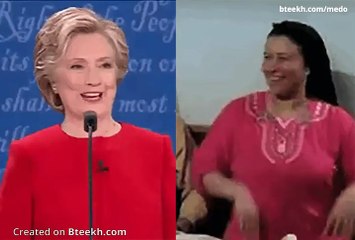 فيديو يكشف وجه الشبه بين هيلاري كلينتون وعبلة كامل!