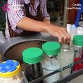 فيديو موضة جديدة لبيع آيس كريم الجليد في بانكوك