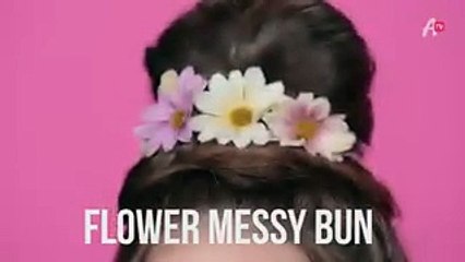 طريقة عمل تسريحة شعر مزيّنة بطوق الورد في شم النسيم