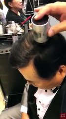 فيديو طريقة الصين في تغطية مكان الصلع للرجال