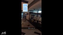 لحظة انهيار مطار أبوظبي بسبب العاصفة