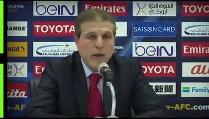 مدرب المنتخب السوري يبكي على الهواء من شدة فرحته