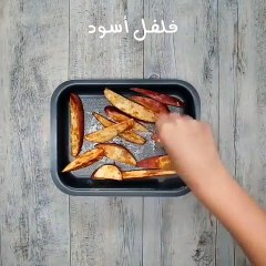 ستيك اللحم مع البلو تشيز والبطاطا الحلوة