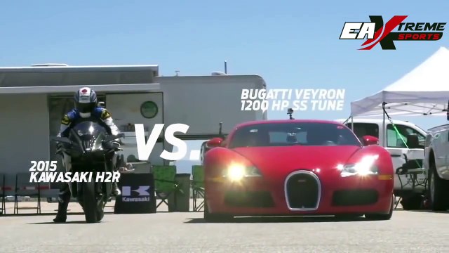 فيديو دراجة نارية تسابق أسرع سيارات العالم! والنتيجة مذهلة