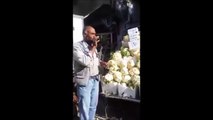 فيديو: زهرتي يازهرتي...هكذا يحاول هذا الرجل بيع بضاعته