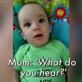 فيديو طفل أصم يسمع صوت والدته لأول مرة