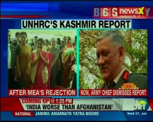 Army Chief rejects UNHRC's Kashmir report on J&K