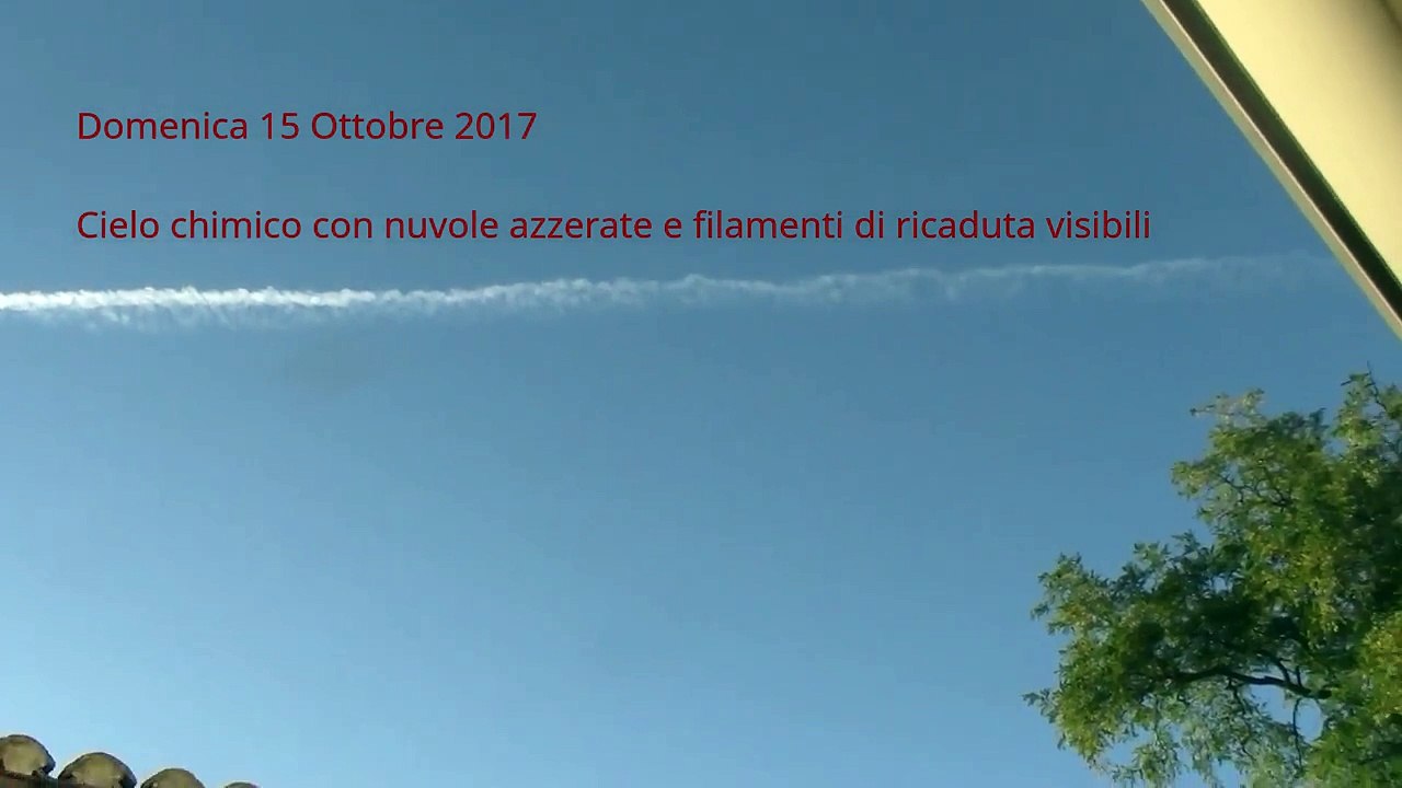 Filamenti di ricaduta da scie chimiche Domenica 15 Ottobre 2017