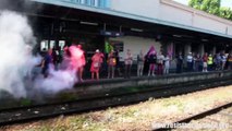 Action de solidarité des cheminots de Caen le 28 juin 2018