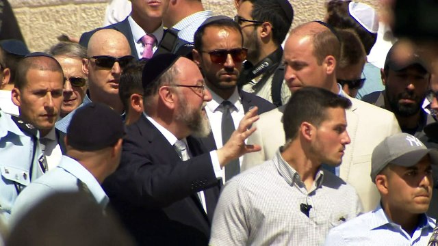 Prince William visits the Western Wall in Jerusalem
