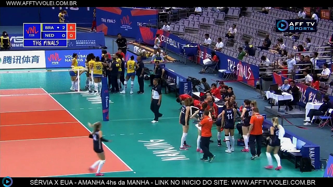 3º SET - BRASIL x HOLANDA – LIGA DAS NAÇÕES FEMININA – 28/06/2018