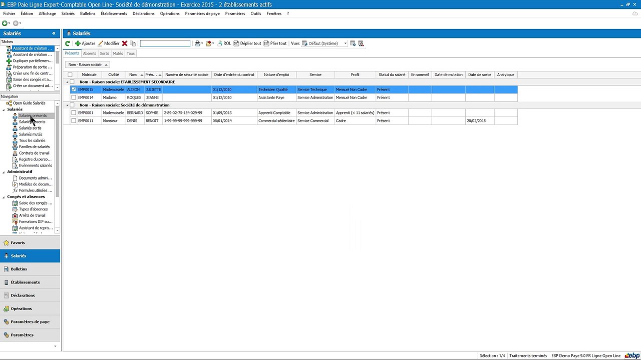 TUTO - Affilier un salarié à un contrat de prévoyance dans EBP Paie Open Line