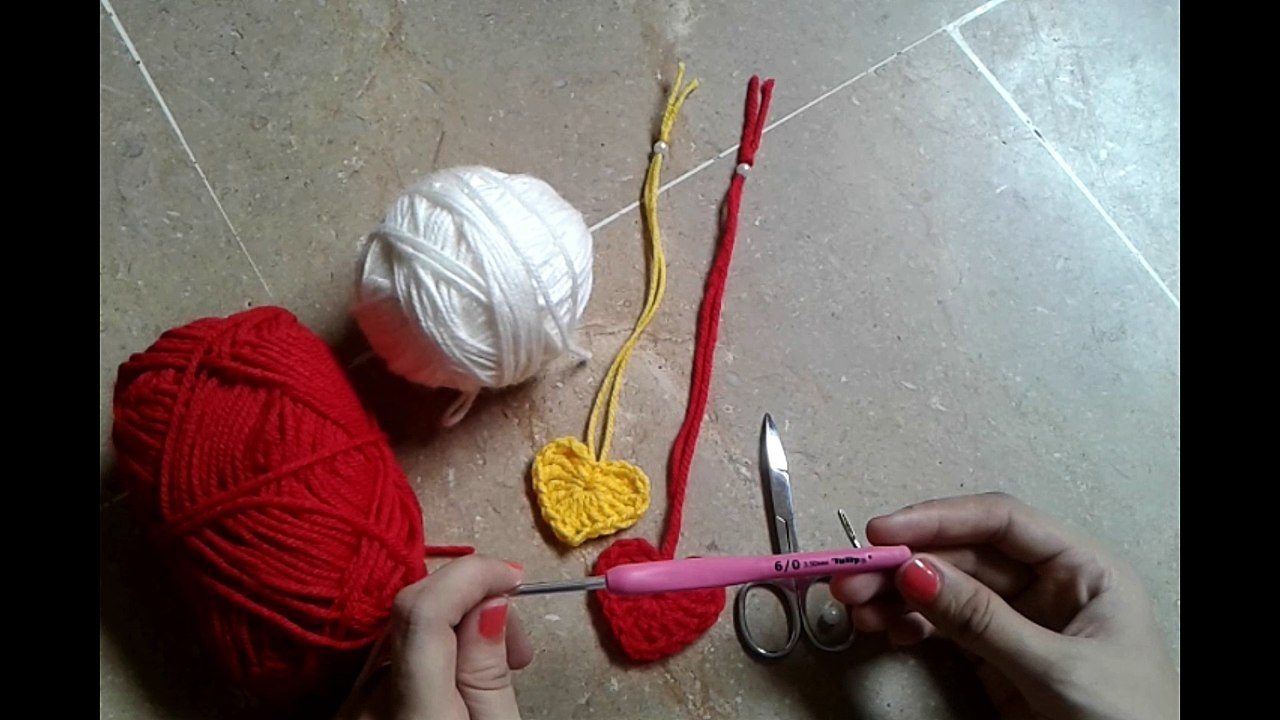 Crochet Heart Bookmark