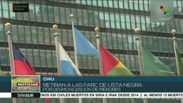 ONU retira a las FARC de orgs. violatorias a los derechos de la niñez