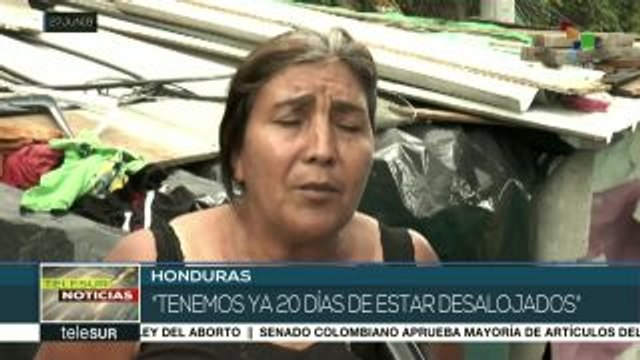 Familias desalojadas en Honduras exigen una solución habitacional