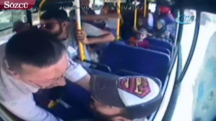 Halk otobüsünde öldüren tartışma