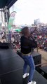 Lady Squanda in Epworth. Performing at Overspill Shops at a launch of the #GoZim - Go Out and Vote Campaign organised by the Election Resource Centre, Heal Zimb