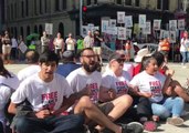 Protesters Block Intersections Near Trump's Hotel in Milwaukee