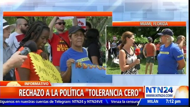 Protestan en Florida en rechazo a la política de ‘tolerancia cero’ de Trump
