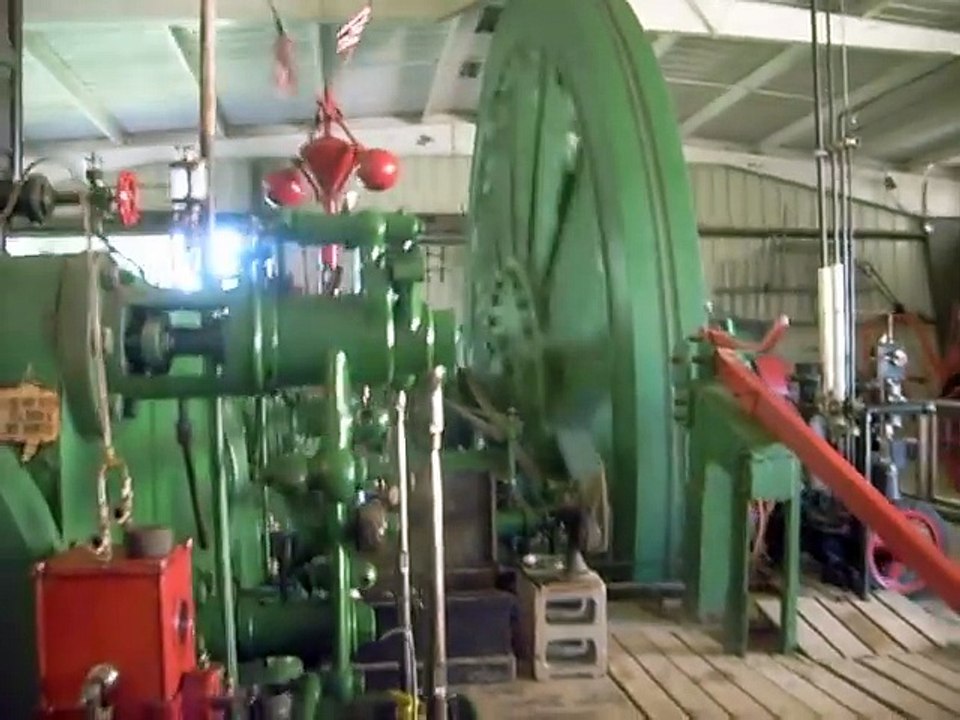 HUGE 130 Ton 4798 horsepower 100 year old Cooper Corliss Steam Engine Operating in Freeport IL