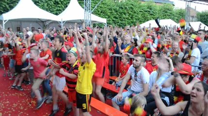 Mondial 2018 : Explosion de joie à Marche-en-Famenne après la victoire des Diables