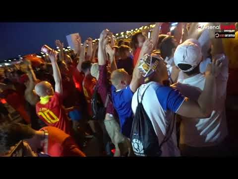 England 0-1 Belgium | England & Belgium Chanting Together