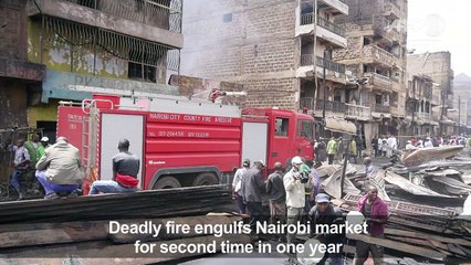 At least 15 killed in deadly market fire in Kenya capital
