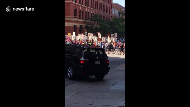 Demonstrators in Milwaukee protest Trump's immigration policy