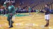 Rajon Rondo Pregame Resistance Training before Boston Celtics face New Orleans Pelicans