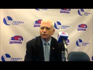 Notre Dame Men's Ice Hockey head coach Jeff Jackson discusses 3-1 loss to UMass-Lowell