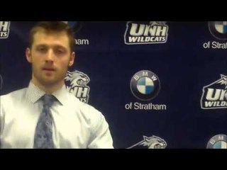 UNH forward Casey Thrush discusses GW goal vs. Northeastern - 11/16/2013
