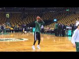 Rajon Rondo Nails Jumper in SLOMO - Boston Celtics Pregame