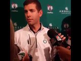 Boston Celtics' Coach Brad Stevens Reacts to Win over Charlotte Hornets