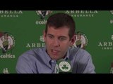 Brad Stevens on Al Horford's Near Triple-Double & Limiting Karl Anthony Towns and Andrew Wiggins