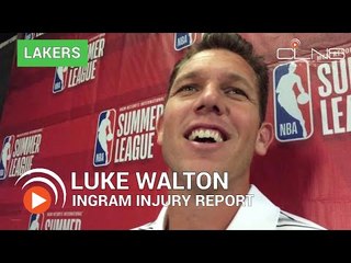 LAKERS' Coach Luke Walton on LONZO BALL + Ingram's injury