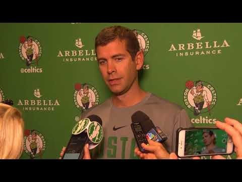 (Full) BRAD STEVENS talks National Anthem for CELTICS Preseason Opener